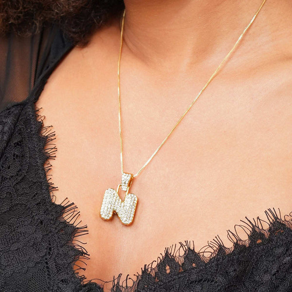 Razare Earrings Gigi Hadid Initial Pendant: 18K Gold Plated