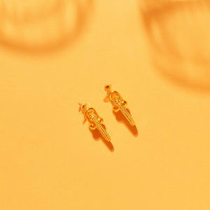 Razare Earrings Knot Earrings: 18K Gold Plated