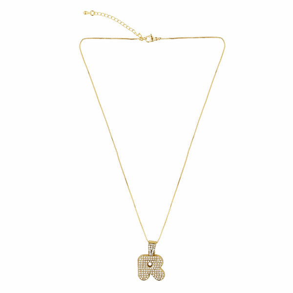 Razare Earrings R Gigi Hadid Initial Pendant: 18K Gold Plated