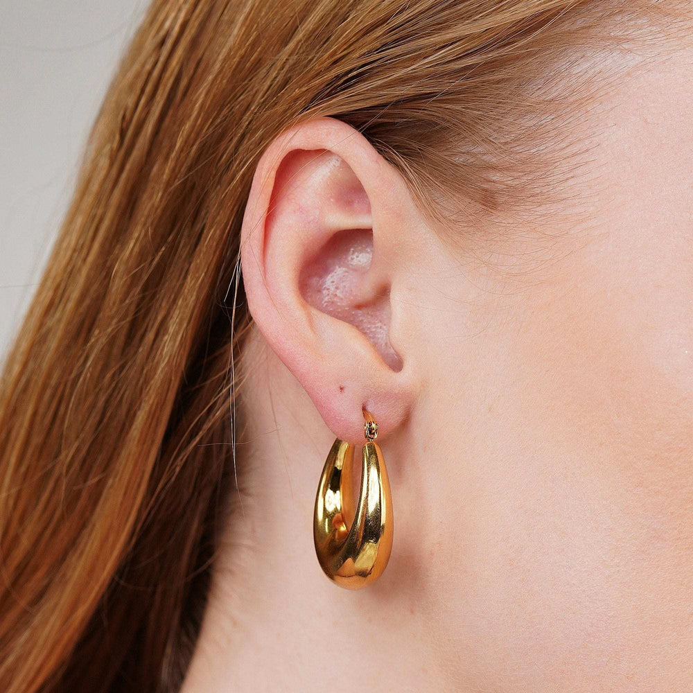 Razare Earrings Round Shape Everyday Earring: 18K Gold Plated