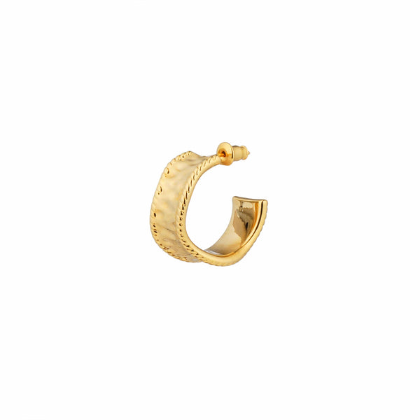 Razare Earrings Wave Textured Earrings: 18K Gold Plated