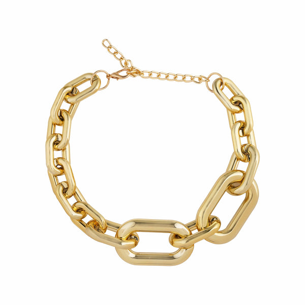 Razare Necklace Chunky Snake Link Chain: 18K Gold Plated