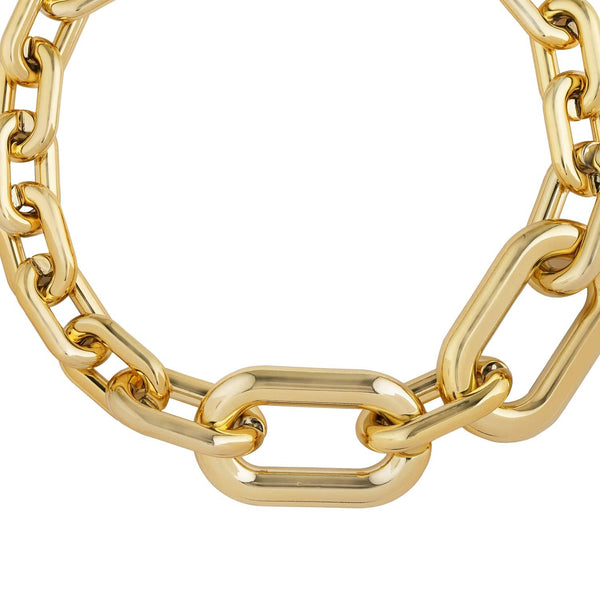 Razare Necklace Chunky Snake Link Chain: 18K Gold Plated
