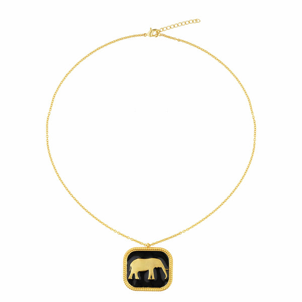 Razare Necklace Elephant Pendant: 18K Gold Plated