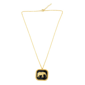 Razare Necklace Elephant Pendant: 18K Gold Plated