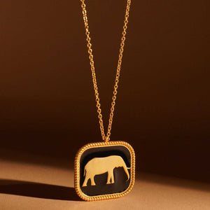 Razare Necklace Elephant Pendant: 18K Gold Plated