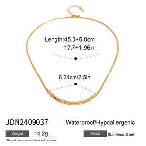 Razare Necklace Teesta Dual Tone Snake Chain Necklace for Women | Gold & Silver Beaded Minimal Chain | Waterproof Anti-Tarnish Stainless Steel Jewelry