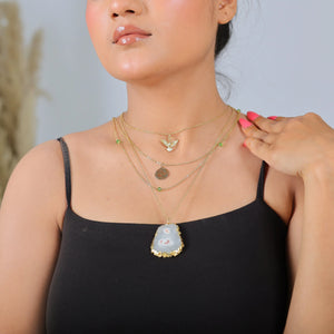 Razare Necklace Three-Layer Multi Stone Necklace