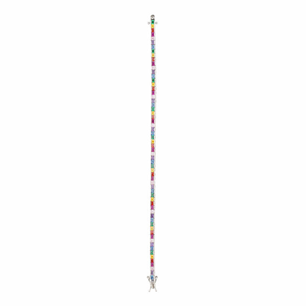 Teesta Braclet 2MM Rainbow Tennis Bracelet: 925 Sterling Silver
