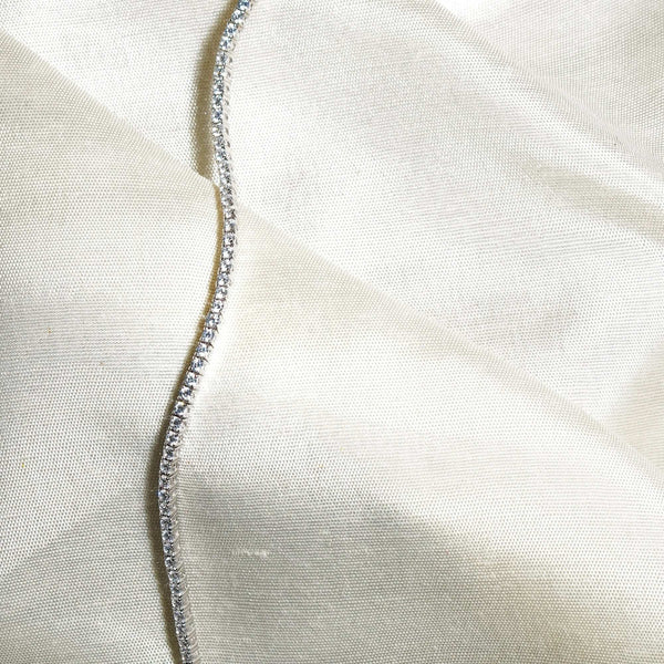 Teesta Braclet 4MM Blush Blue Tennis Bracelet: 925 Sterling Silver