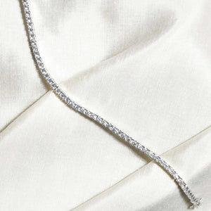 Teesta Braclet Moissanite Diamond Tennis Bracelet: 925 Sterling Silver