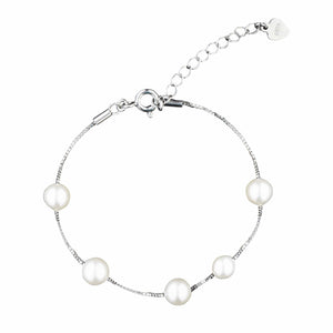 Teesta Braclet Pearly Silver Bracelet: 925 Sterling Silver