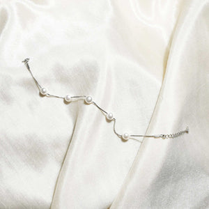 Teesta Braclet Pearly Silver Bracelet: 925 Sterling Silver