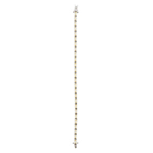 Teesta Braclet Rectangle Crystal Tennis Bracelet: 925 Sterling Silver