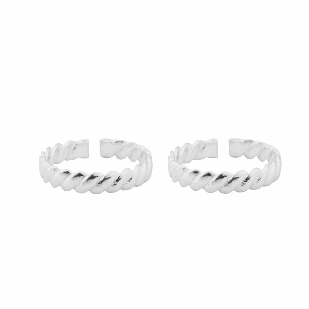 Teesta Classic Essential Silver Adjustable Toe Ring: 925 Sterling Silver