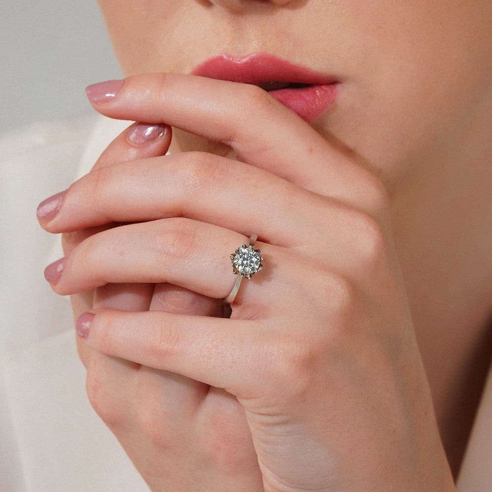 Teesta Classic Moissanite Solitaire Diamond Ring