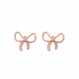Teesta Earrings Aesthetic Treasuring Bow Earring and Necklace Set: 925 Sterling Silver