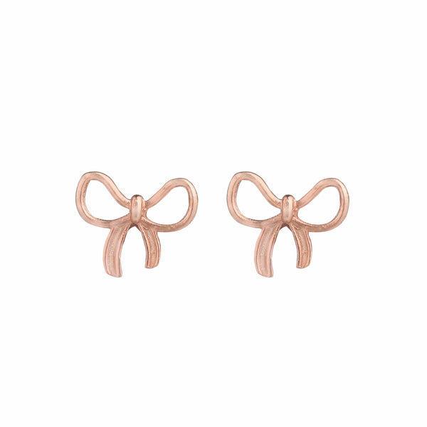 Teesta Earrings Aesthetic Treasuring Bow Earring and Necklace Set: 925 Sterling Silver