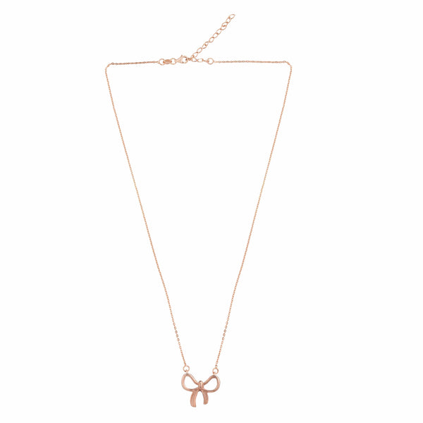 Teesta Earrings Aesthetic Treasuring Bow Earring and Necklace Set: 925 Sterling Silver