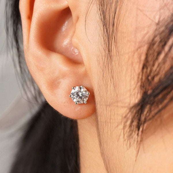 Teesta Earrings Better Than Usual Lab Grown Moissanite Solitaire Earrings 2 Carat