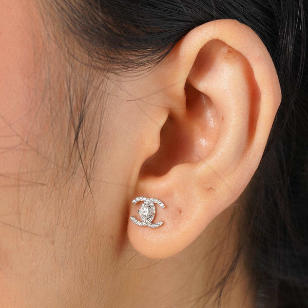 Teesta Earrings Channel Style Lab Grown Moissanite Earrings 0.5 Carat