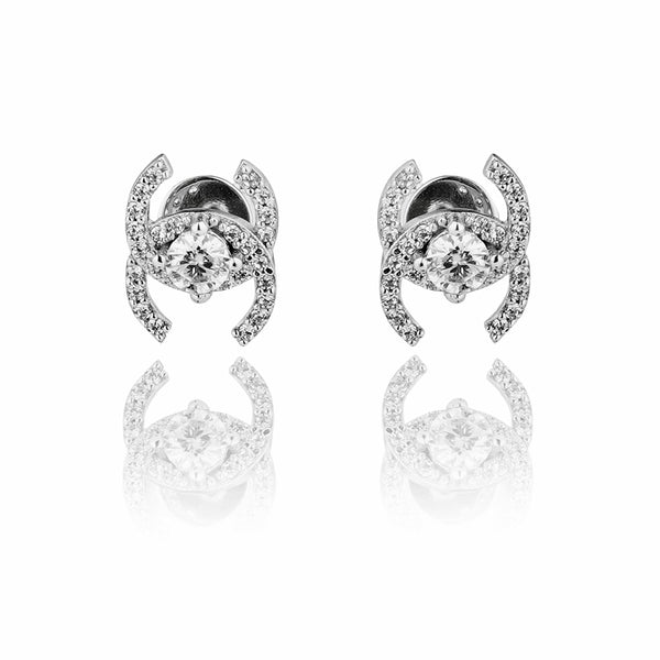 Teesta Earrings Channel Style Lab Grown Moissanite Earrings 0.5 Carat