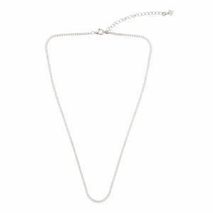 Teesta Earrings Dainty Tennis Necklace: 925 Sterling Silver