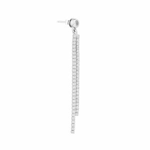 Teesta Earrings Double Layer Tennis Earrings: 925 Sterling Silver