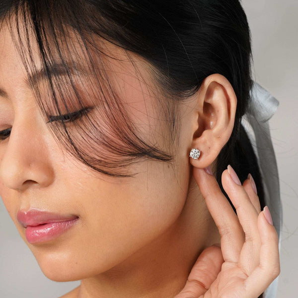 Teesta Earrings Everyday Shinner Lab Grown Moissanite Solitaire Earring 2.0 Carat