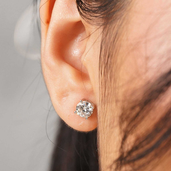 Teesta Earrings Everyday Shinner Lab Grown Moissanite Solitaire Earring 2.0 Carat