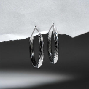 Teesta Earrings Everyday Sturdy Hoops: 925 Sterling Silver