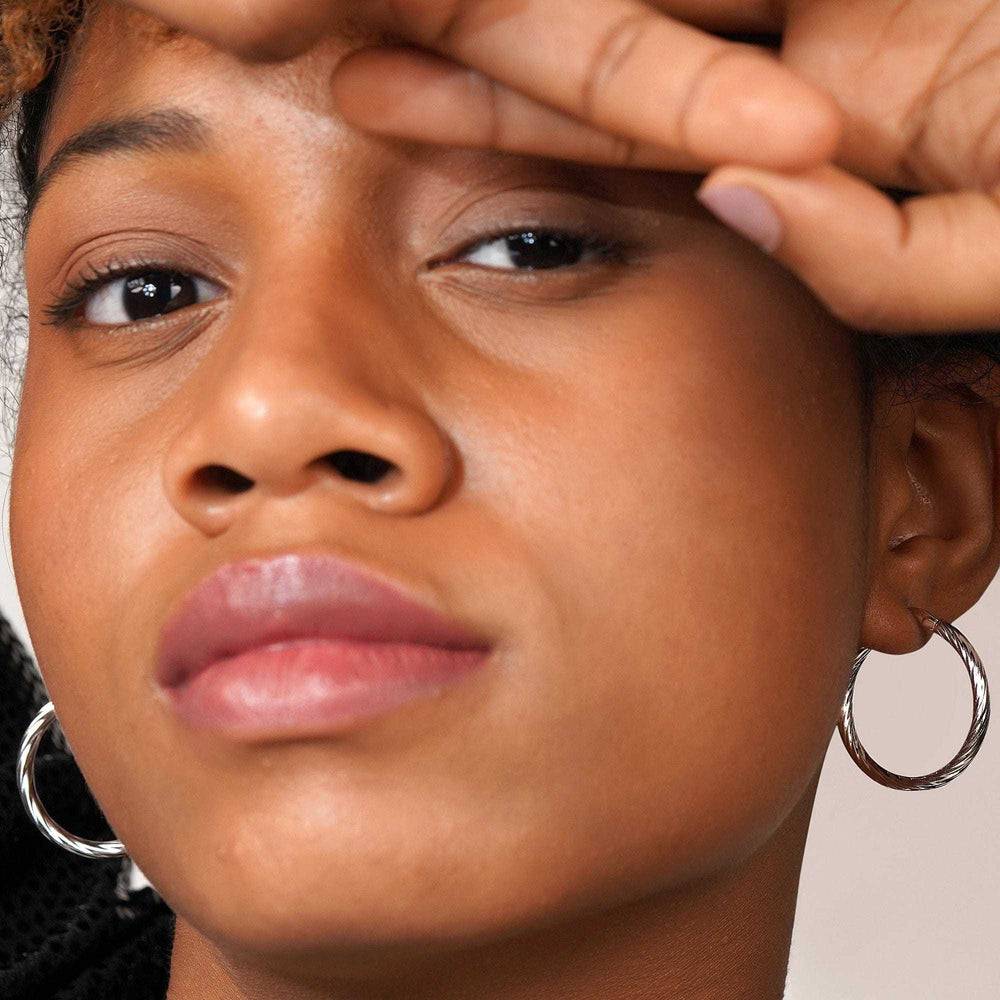 Teesta Earrings Everyday Sturdy Hoops: 925 Sterling Silver