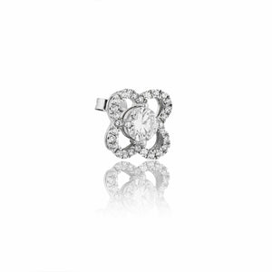 Teesta Earrings Flowering Significantly Moissanite Diamond Solitaire Earring 1.0 Carat