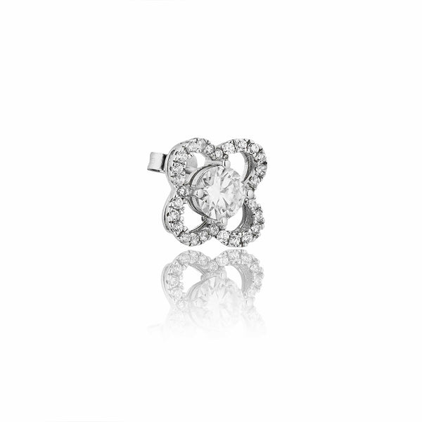 Teesta Earrings Flowering Significantly Moissanite Diamond Solitaire Earring 1.0 Carat