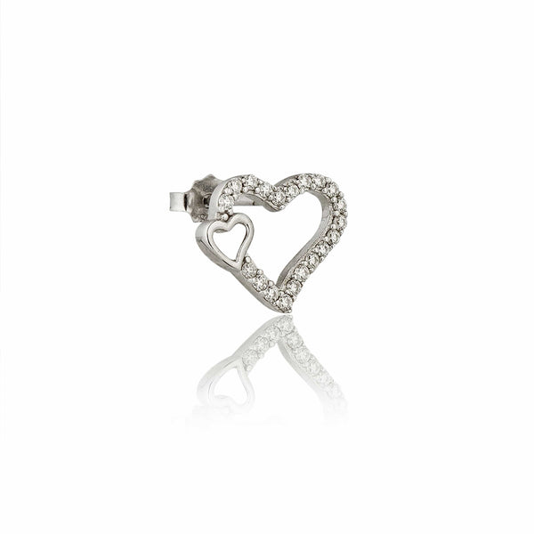 Teesta Earrings Little Hearts Moissanite Diamonds Earrings 0.5 Carat