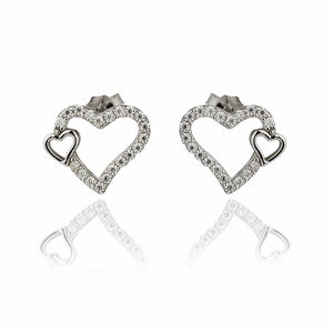 Teesta Earrings Little Hearts Moissanite Diamonds Earrings 0.5 Carat