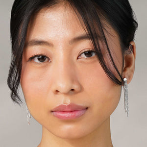 Teesta Earrings Three Layer Tennis Earrings: 925 Sterling Silver