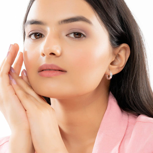 Teesta Earrings Timeless Silver Mini Hoops
