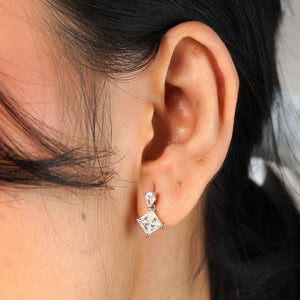 Teesta Earrings Treasure Yourself Moissanite Solitaire Earrings 2.0 Carat