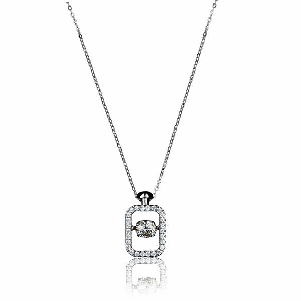 Teesta Necklace Delicate Rectangle Lab Grown Moissanite Solitaire Necklace 1.0 Carat