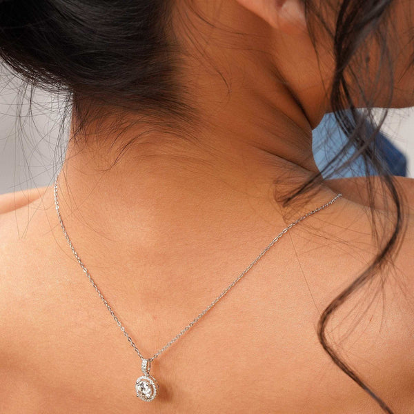 Teesta Necklace Effortless Elegance Lab Grown Moissanite Solitaire Diamond Necklace 2.0 Carat