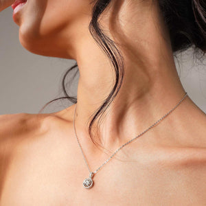 Teesta Necklace Effortless Elegance Lab Grown Moissanite Solitaire Diamond Necklace 2.0 Carat