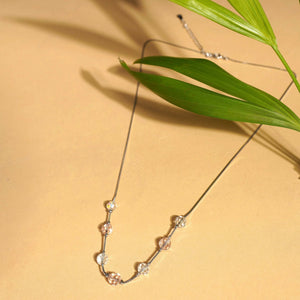 Teesta Necklace Elegantly Pure Swarovski Crystal Necklace: 925 Sterling Silver