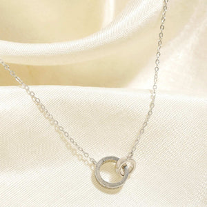 Teesta Necklace Elegantly Together Lab Grown Moissanite Diamond Necklace 0.14 Carat