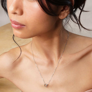 Teesta Necklace Elegantly Together Lab Grown Moissanite Diamond Necklace 0.14 Carat