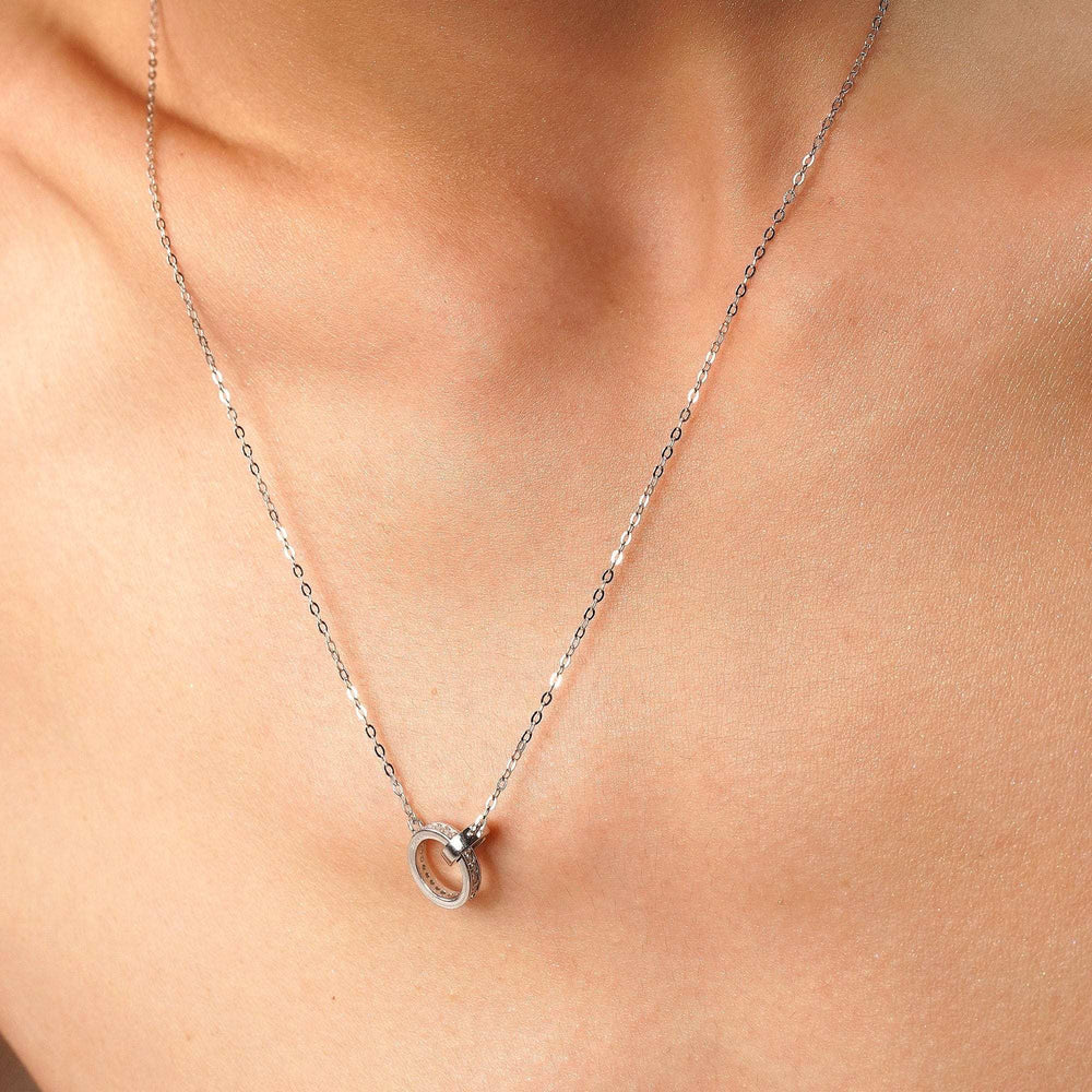 Teesta Necklace Elegantly Together Lab Grown Moissanite Diamond Necklace 0.14 Carat