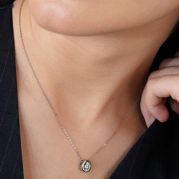 Teesta Necklace Essentially Available Moissanite Diamond Solitaire Necklace 2.44 Carat