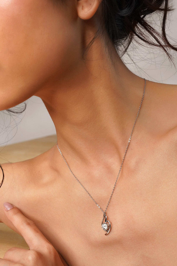 Teesta Necklace Surprise Yourself Moissanite Diamond Solitaire Necklace 2 Carat