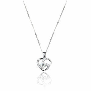 Teesta Necklace Treasure Hearts Lab Grown Moissanite Diamond Necklace 1.0 Carat