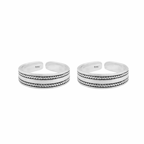 Teesta New Addition Oxidised Silver Toe Ring